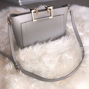 Fashion Grey Bag With A Removable Strap